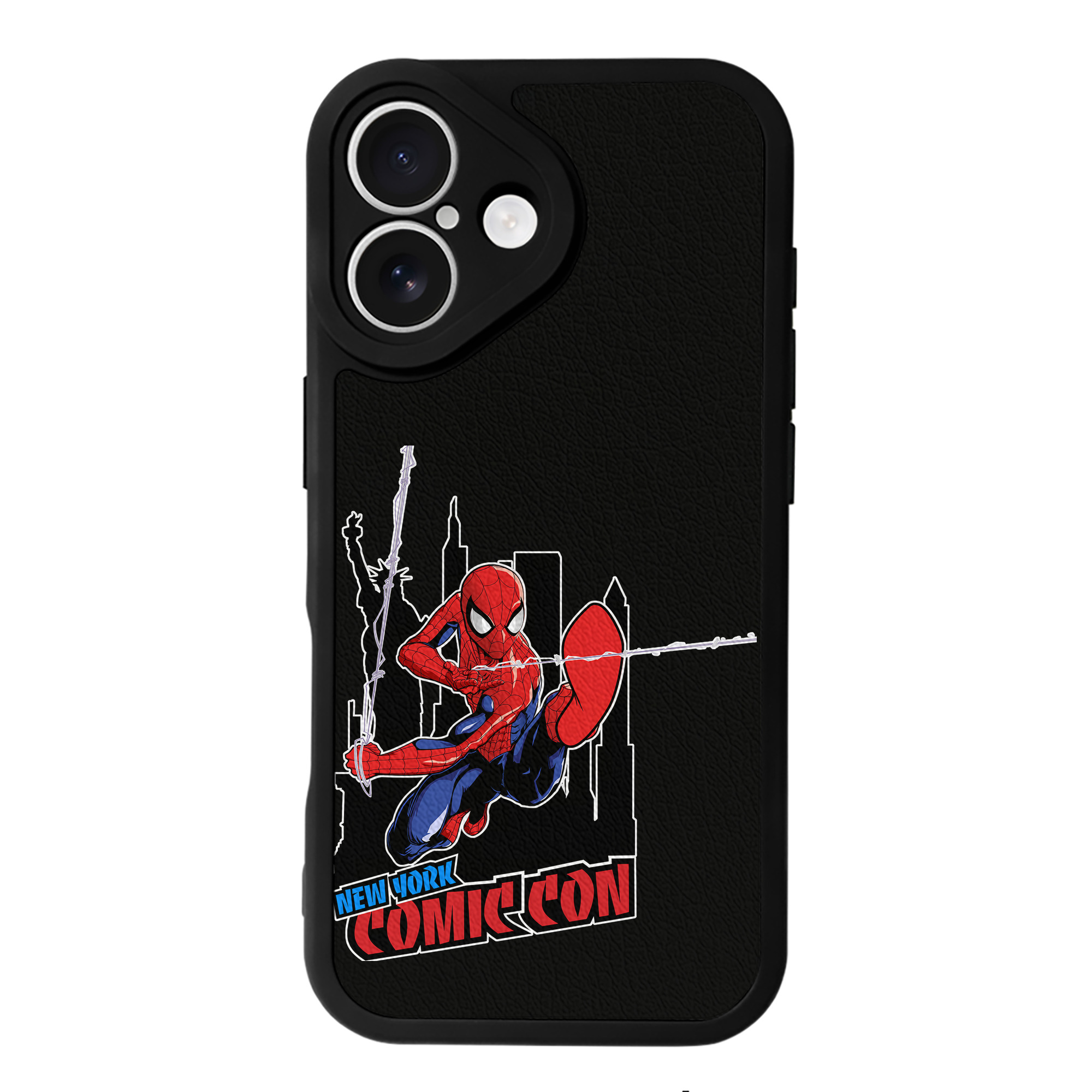 （画像用） Spider Man スパイダーマン 【iPhone 16シリーズ対応】シリコンスマホケース（レザー調） 材質：シリコン